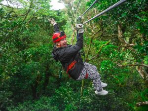 Zip lining in Costa Rica